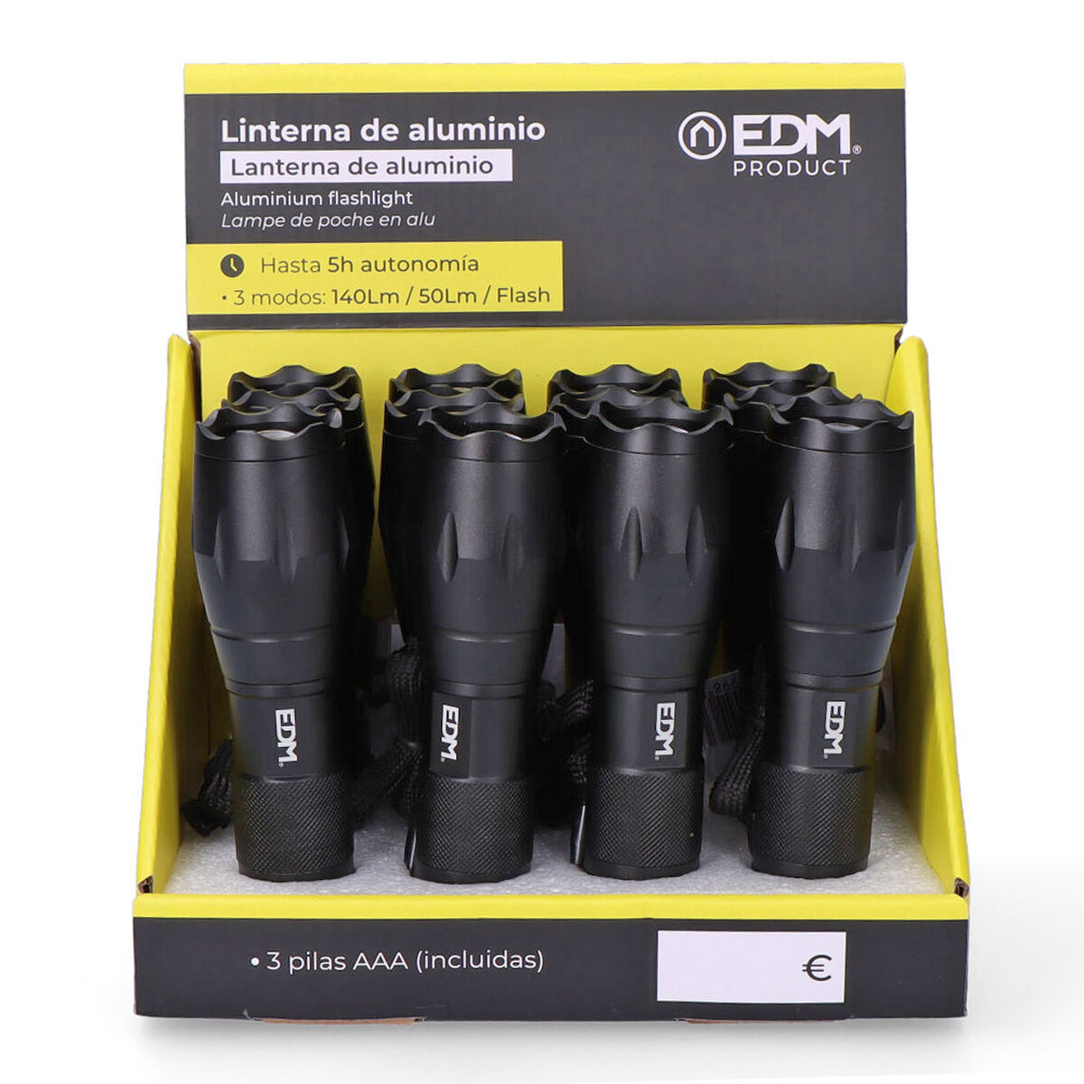 Lanterna LED EDM 36398 Cree XML-T6 3 W 5 W 140 Lm Zoom